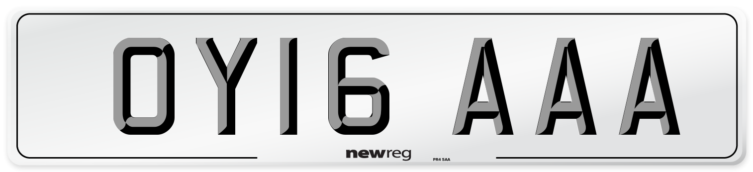OY16 AAA Number Plate from New Reg